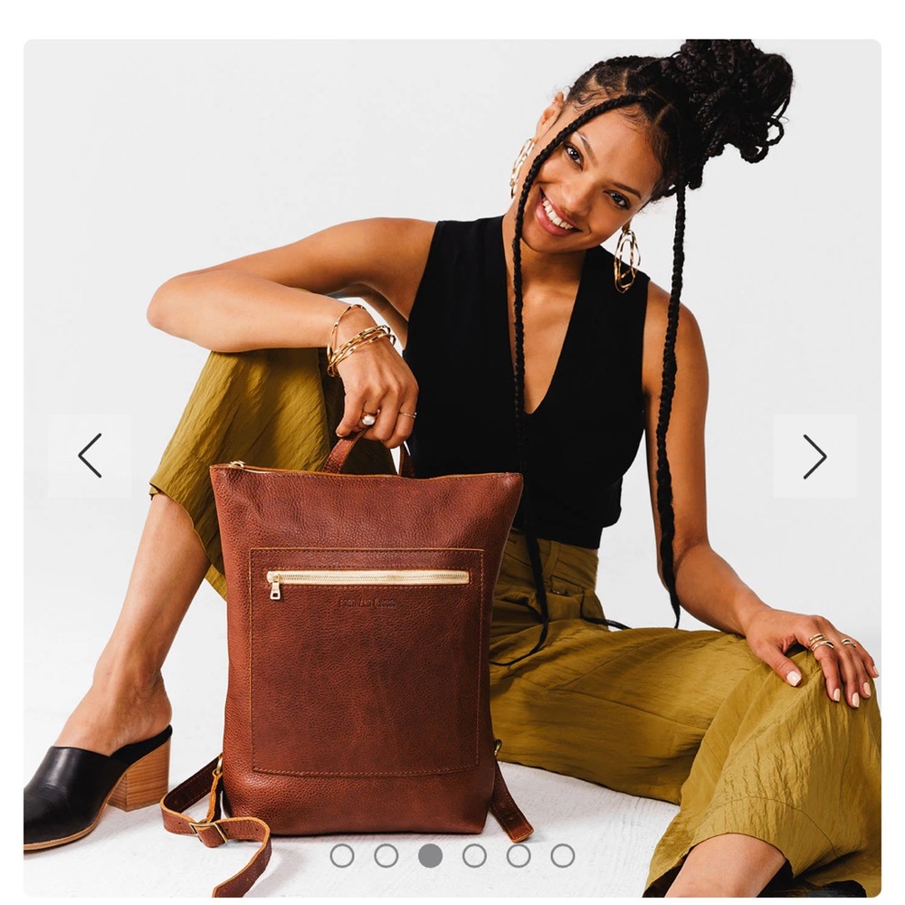 Portland leather goods backpack nutmeg spacious